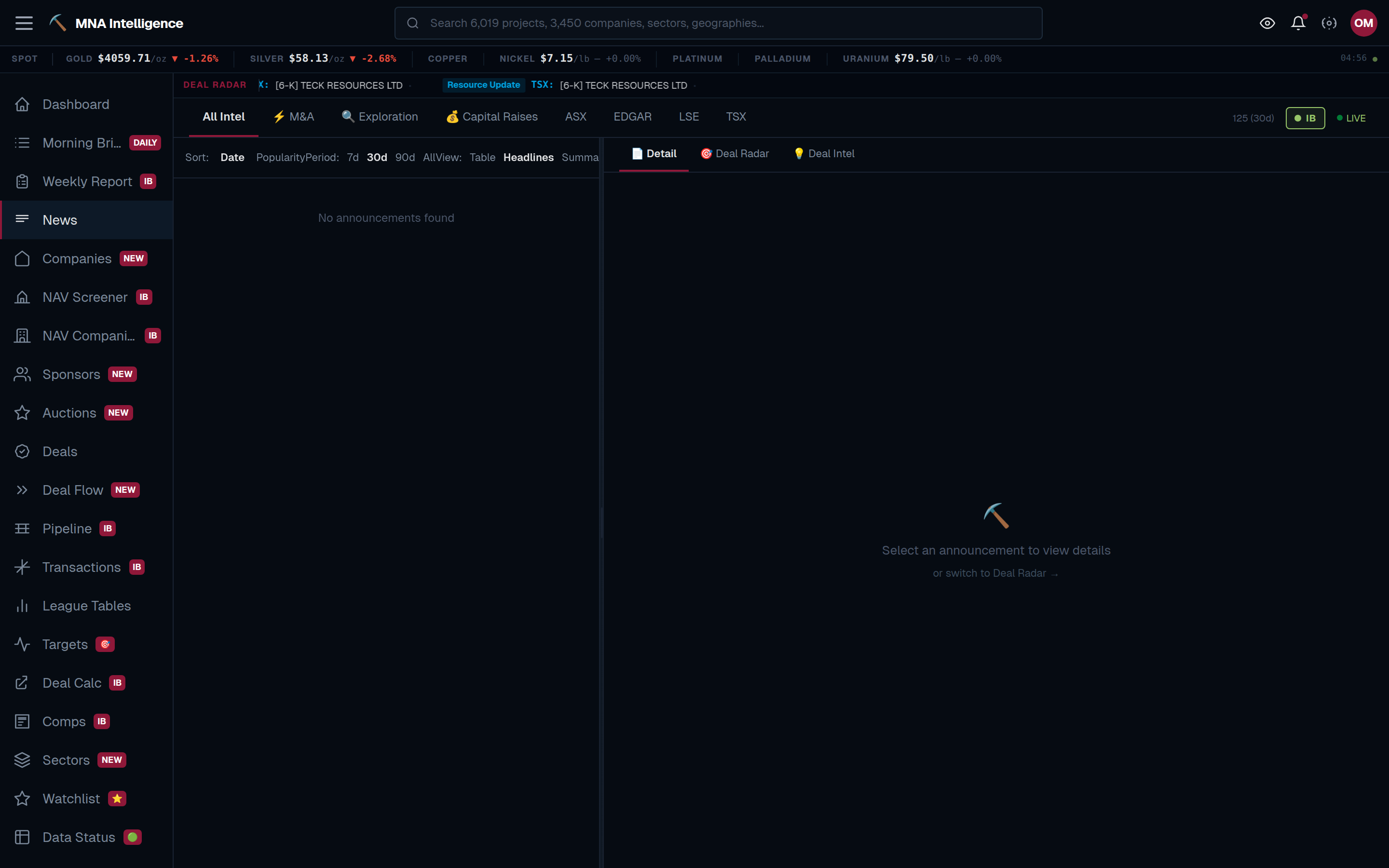 Track every corporate action.
