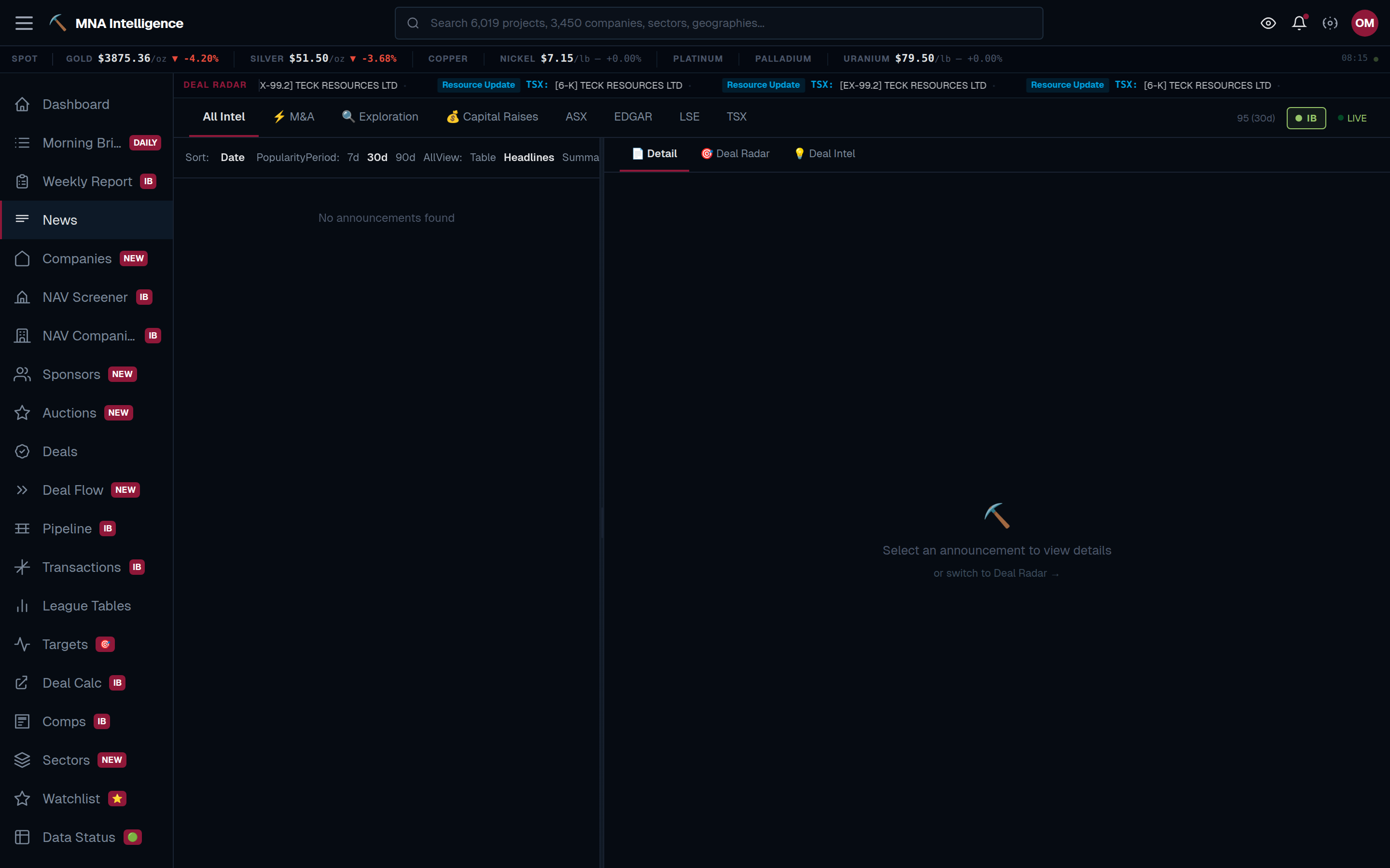 Track every corporate action.
