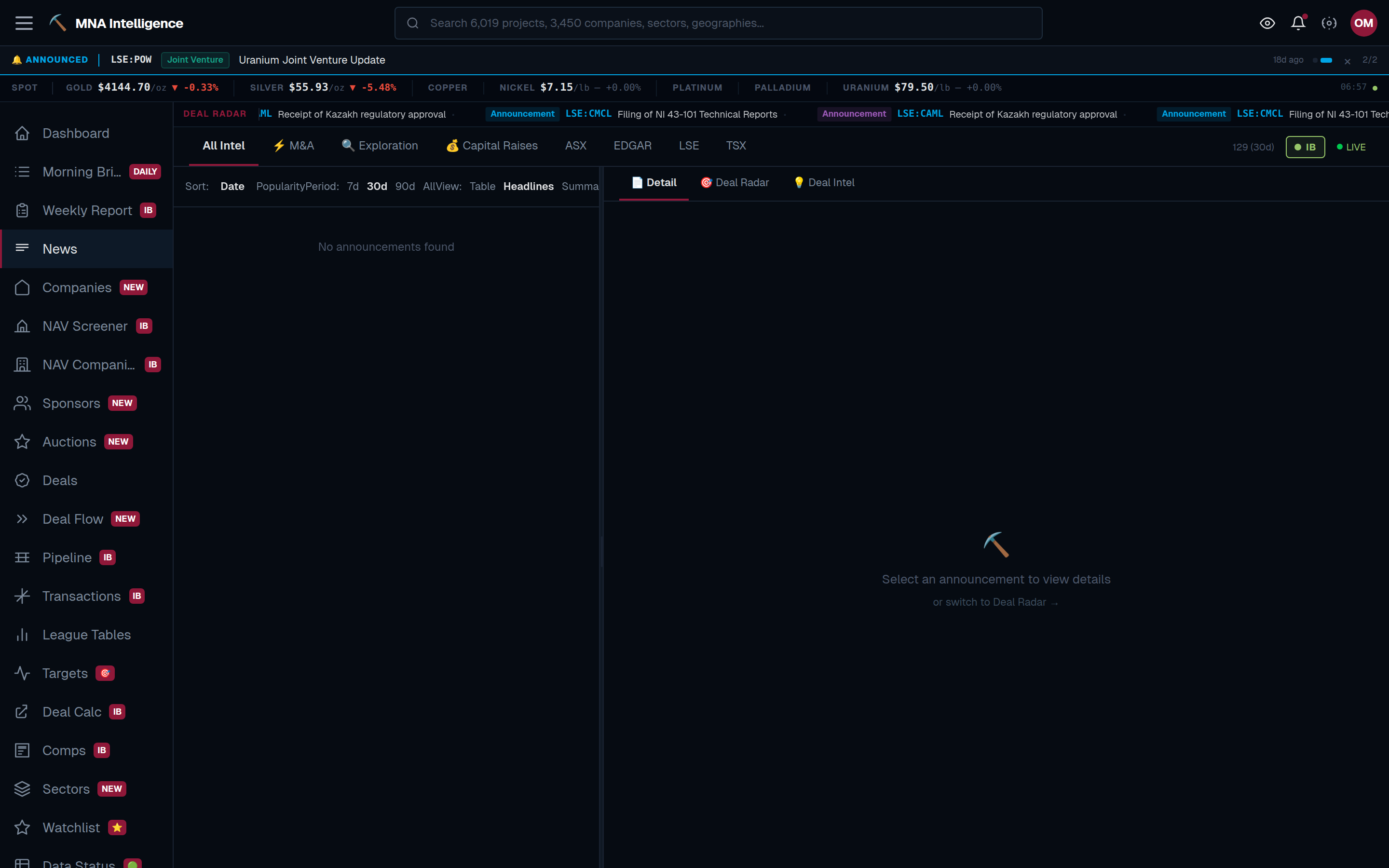 Track every corporate action.